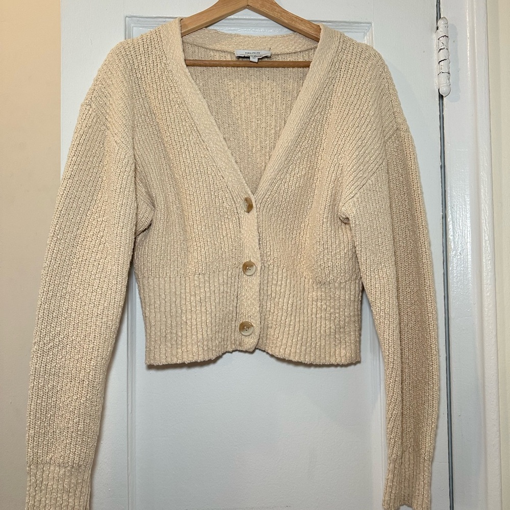 Cream Cropped Cardigan &other stories